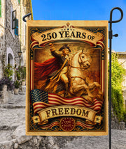 1776-2026 Anniversary Garden Flag 250 Years of Freedom George Washington Outdoor Decor
