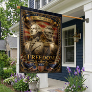 250 Years of Freedom House Flag 1776-2026 Washington & Lincoln Patriotic Banner