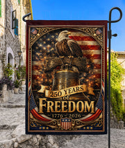 1776-2026 Anniversary Garden Flag 250 Years of Freedom Liberty Bell Eagle Yard