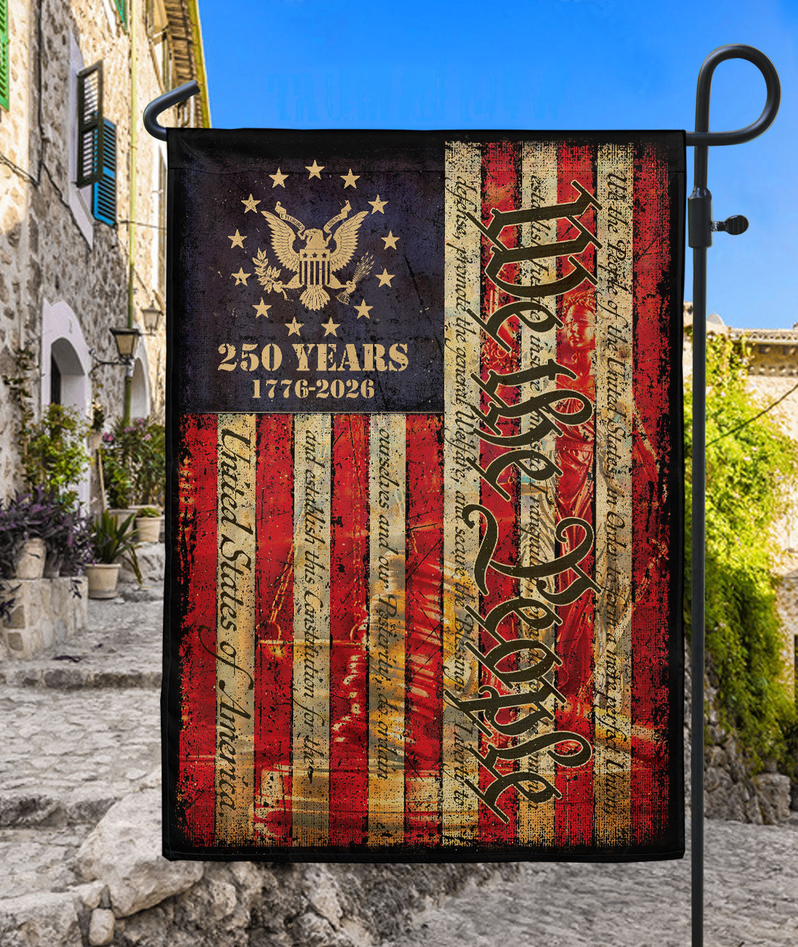 United States 250 Years House Flag - We The People Patriotic Large Home Banner 1776-2026