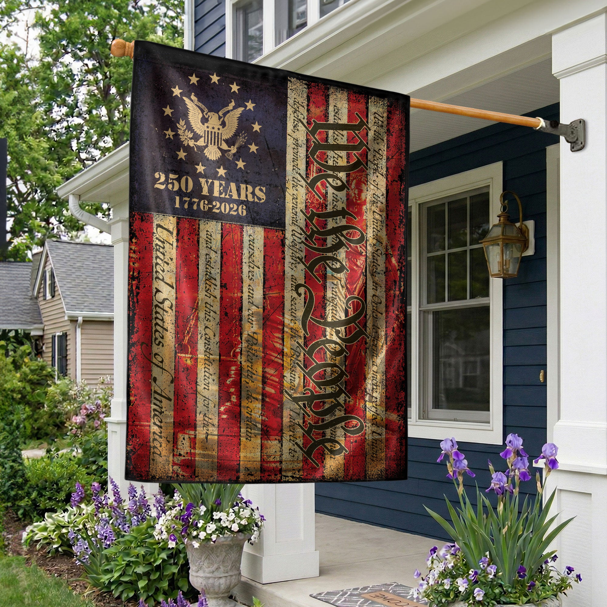 USA 250 Years Garden Flag - We The People Seal Patriotic Outdoor Decor 1776-2026