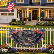 Custom Family Name United States 1776-2026 Patriot Eagle Bunting Fence Flag Banner