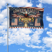 United States 1776-2026 Anniversary Flag Liberty Bell Bald Eagle We The People Banner