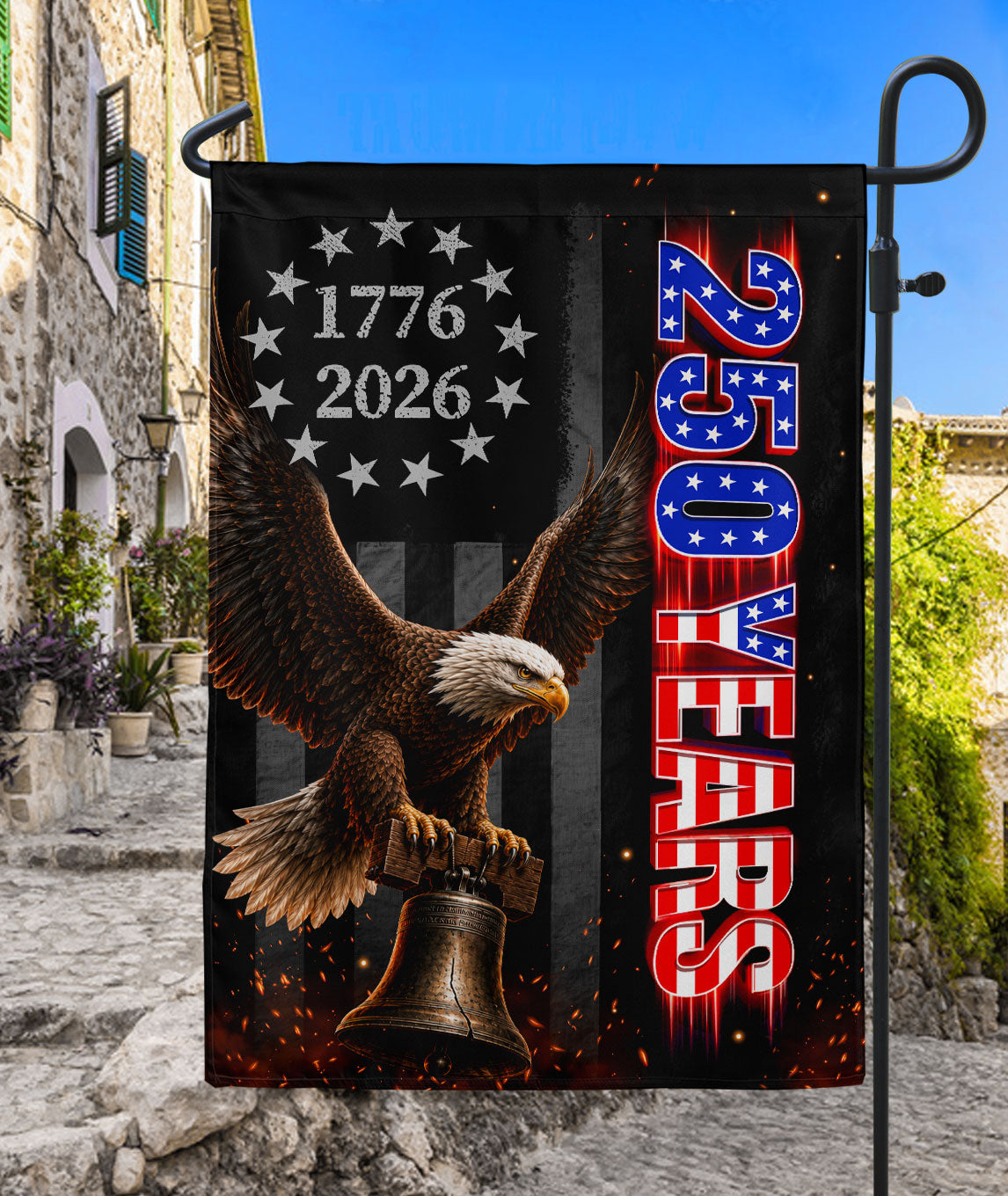 250 Years of Freedom Garden Flag Eagle Liberty Patriotic Yard Decor
