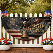 Fence Flag 250 Years Freedom Banner | 1776-2026 Liberty Bell Eagle Outdoor Decor