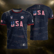 Adult Men Women USA Soccer Jersey Patriotic Flag Letters United States Fan Shirt
