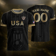 USA Soccer Jersey Style Men Athletic T Shirt Outfits Personalized Custom Name Tee
