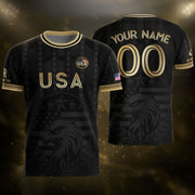 USA Soccer Jersey Style Men Athletic T Shirt Outfits Personalized Custom Name Tee