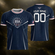 USA Soccer Jersey Custom Name Number Vintage Map Patriotic Cream Football Team Shirt