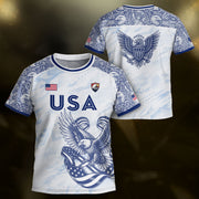 USA Kid Soccer Jersey Statue of Liberty Eagle Football Shirt White Youth Graphic Top