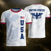 USA Eagle Soccer Jersey Adult Patriotic American Flag Soccer Fan Independence Day Shirt