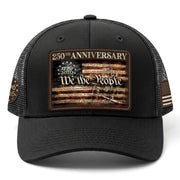 US 250th Anniversary Trucker Hat We The People Constitution Patriotic Leather Patch Cap