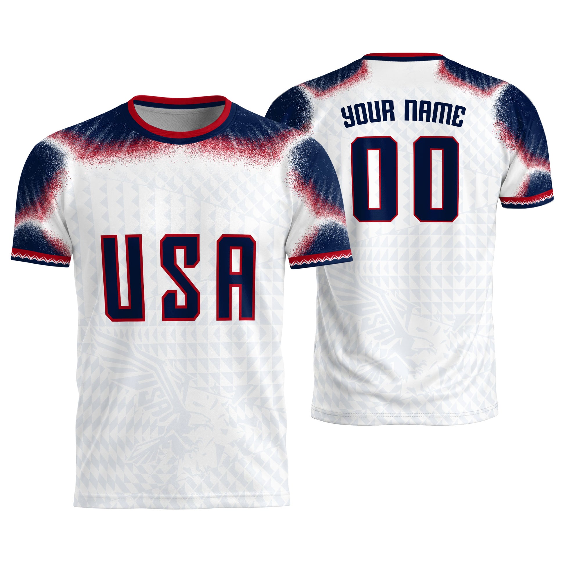 Custom USA Adult Soccer Jersey Personalized Football Shirt with Name and Number - Rust Field Wear