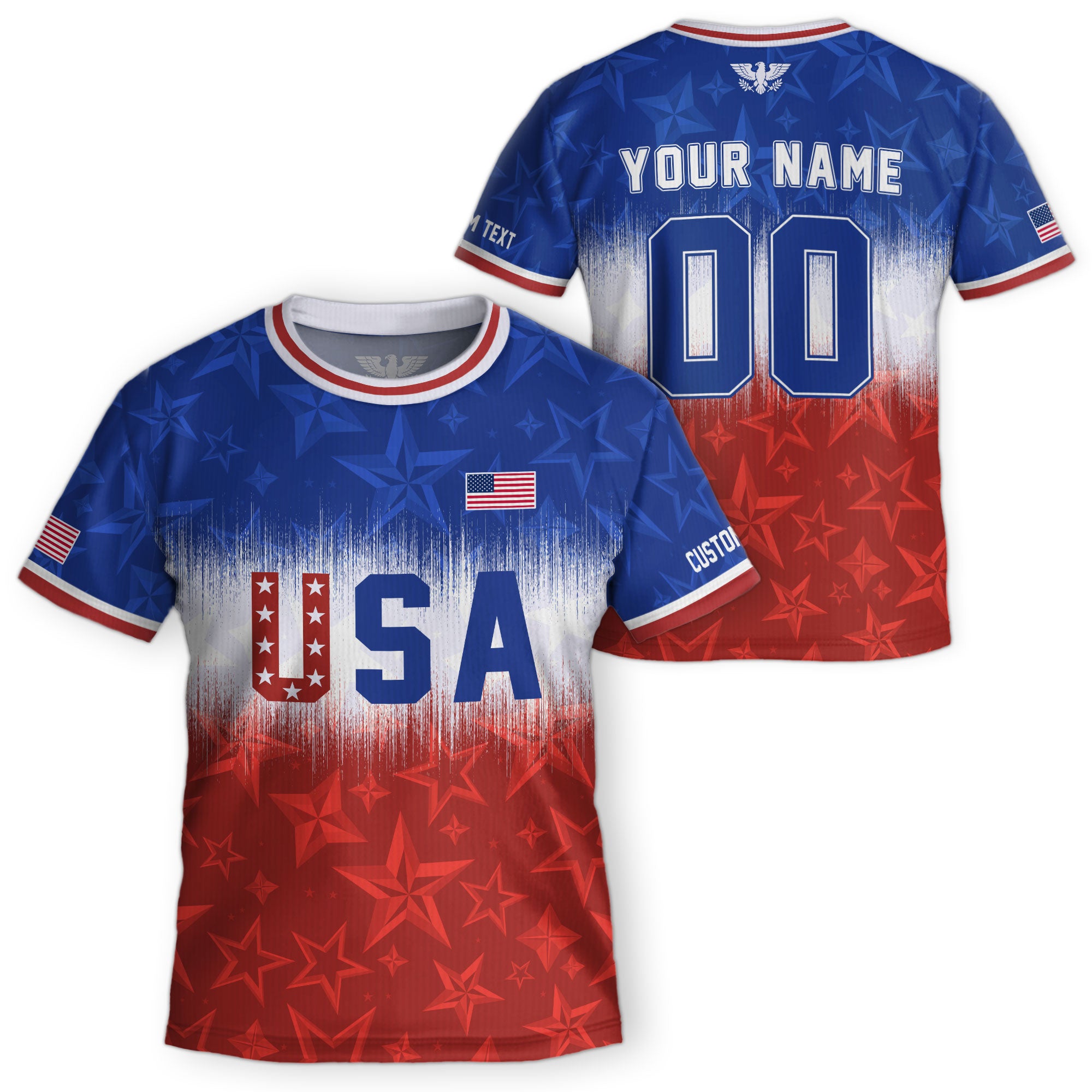 Youth Custom USA Soccer Jersey Heritage Collection Red Star Graphic Personalized Shirt
