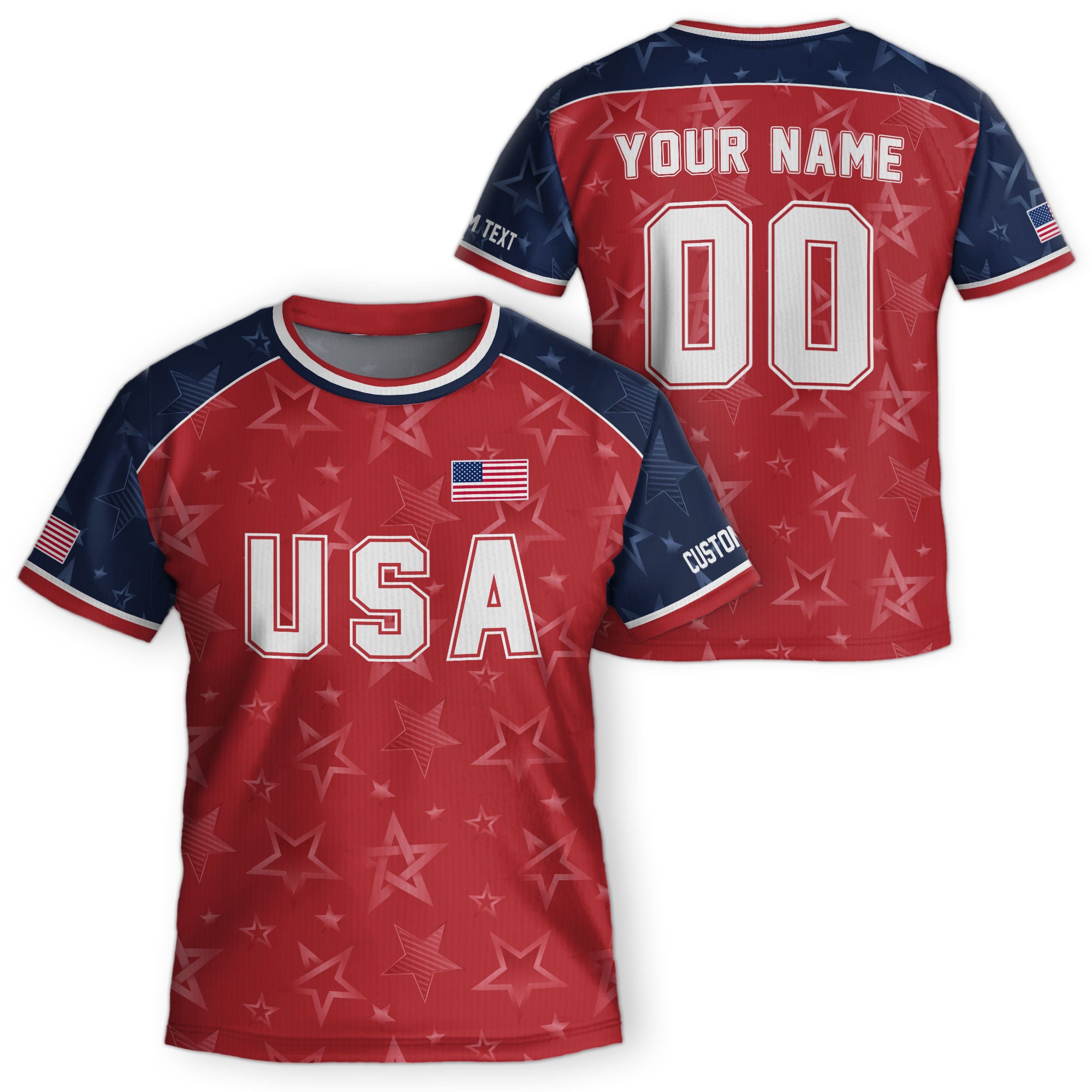 USA Custom Kid Soccer Jersey Heritage Collection Red Star Personalized Youth Sport Top