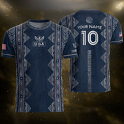 Personalized USA Soccer Jersey Adult Custom Name Number Patriotic Sports Team Uniform