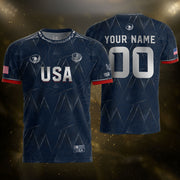 Personalized Patriotic USA Soccer Shirt Custom Adult Name Number Graphic Team Uniform