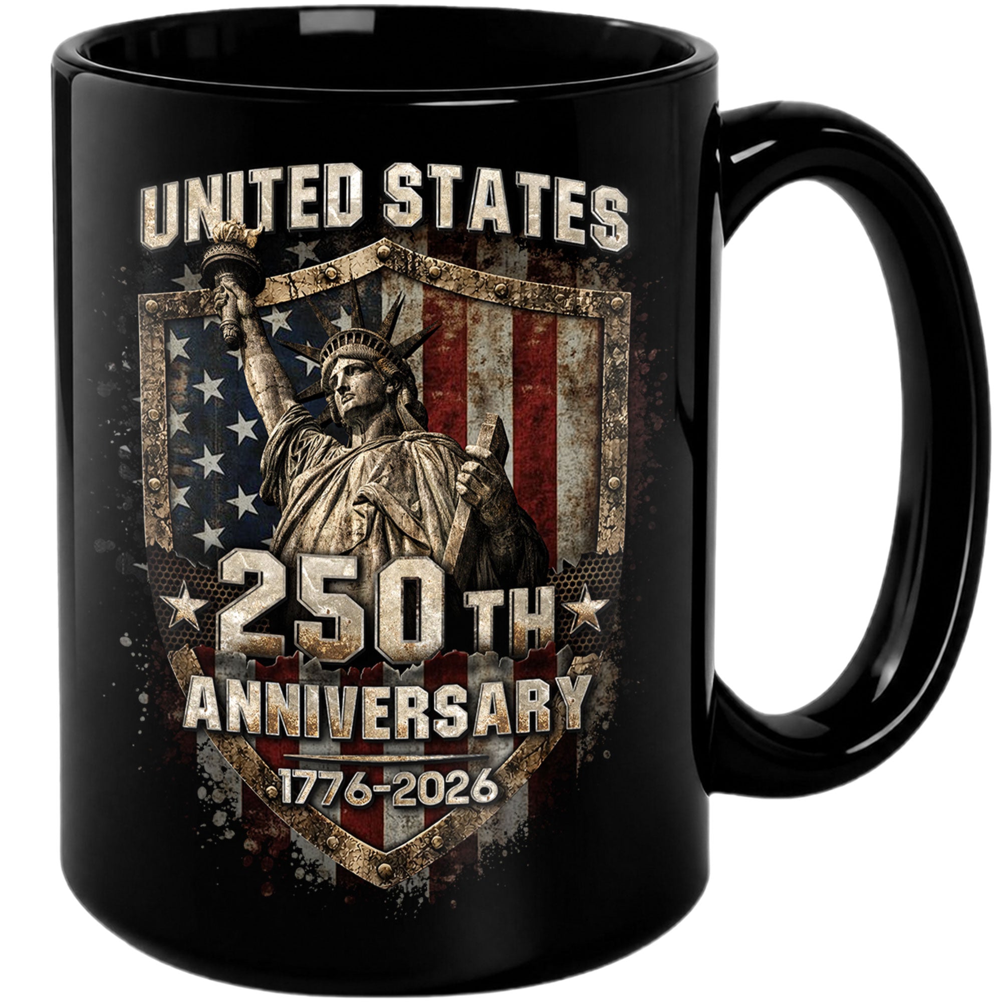 United States 250th Anniversary Mug - 1776-2026 Patriotic Statue of Liberty Drinkware