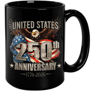 United States 250th Anniversary Mug - 1776-2026 Patriotic Bald Eagle Drinkware Gift