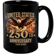 USA 250th Anniversary Mug - 1776-2026 Patriotic Eagle and Liberty Bell Drinkware Gift