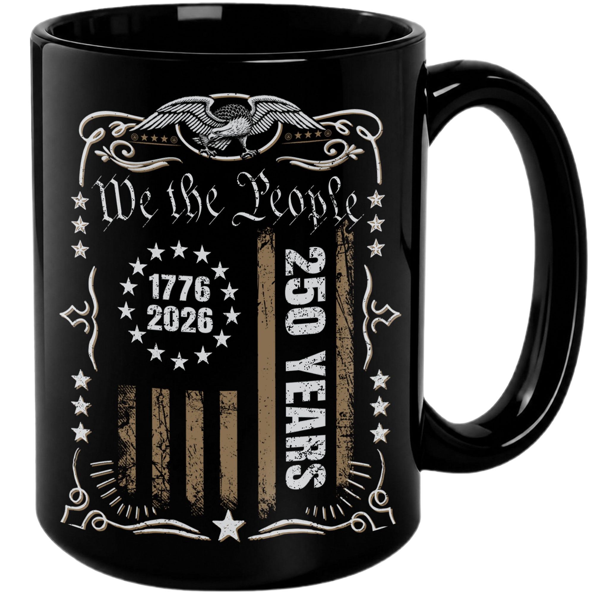 We The People 250 Years Anniversary Mug - 1776-2026 Patriotic Eagle Design Drinkware