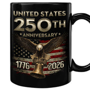 USA 250th Anniversary Mug - 1776-2026 Patriotic Eagle Bell Commemorative Drinkware
