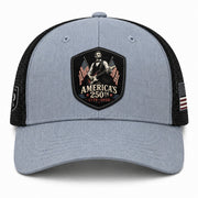 Leather Patch Hat Abraham Lincoln Guitar Flag Cap Patriotic 1776-2026 Anniversary Gift