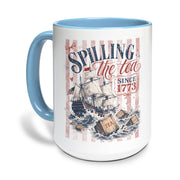 Patriotic Spilling The Tea Since 1773 Accent Mug Gift For American History Lovers