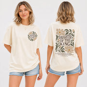 Daughter Of The King Floral 2 Corinthians 6 18 Christian T Shirt Apparel Top Women