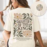 Daughter Of The King Floral 2 Corinthians 6 18 Christian T Shirt Apparel Top Women - Rust Field Wear