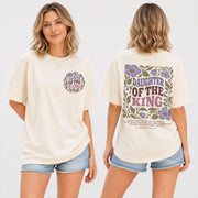Daughter Of The King Purple Floral 2 Corinthians 6 18 Christian T Shirt Apparel Women