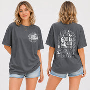 God Is Good All The Time Butterfly Floral Psalms 136 1 Christian T Shirt Apparel Women