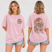 God Is Good All The Time Vintage Floral Psalms 136 1 Christian T Shirt Apparel Women