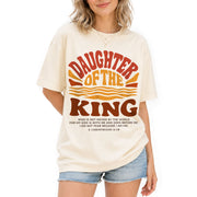 Daughter Of The King Retro Sunset Waves 2 Corinthians 6 18 Christian T Shirt Women
