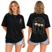 Faith Over Fear Shirt Christian Women Daisy Butterfly Shirt Psalm 118 Bible Verse Floral Tee