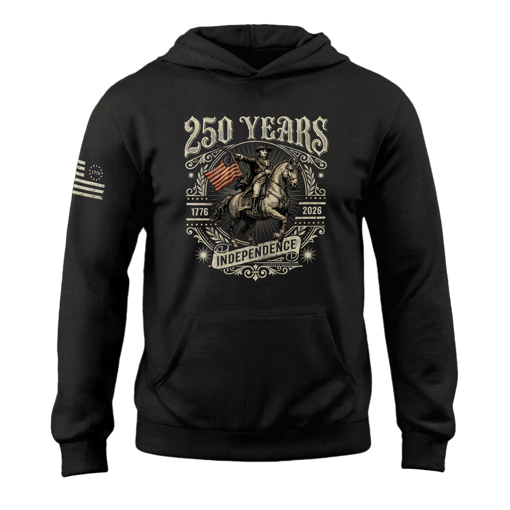 USA 250 Years Hoodie 1776–2026 American Heritage Freedom Journey