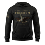USA 250th Anniversary Hoodie 250 Years of Freedom 1776-2026 American Flag Eagle Liberty Patriotic - Rust Field Wear