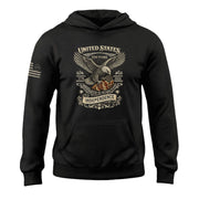 USA 250th Anniversary Hoodie 1776-2026 American Flag Patriotic Mens Hoodie - Rust Field Wear
