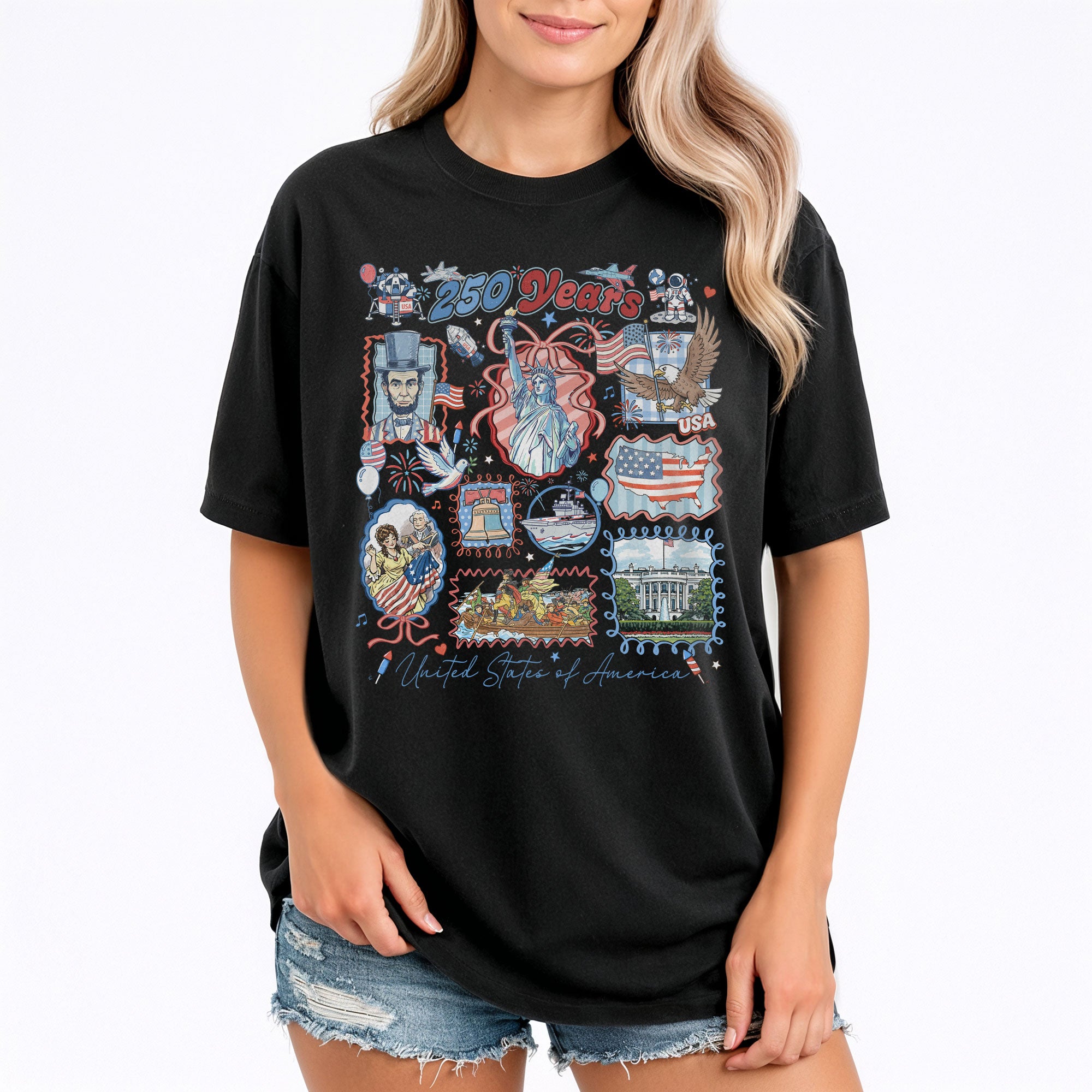 Vintage 1776-2026 USA Freedom Shirt - 250th Anniversary Retro Patriotic Gift