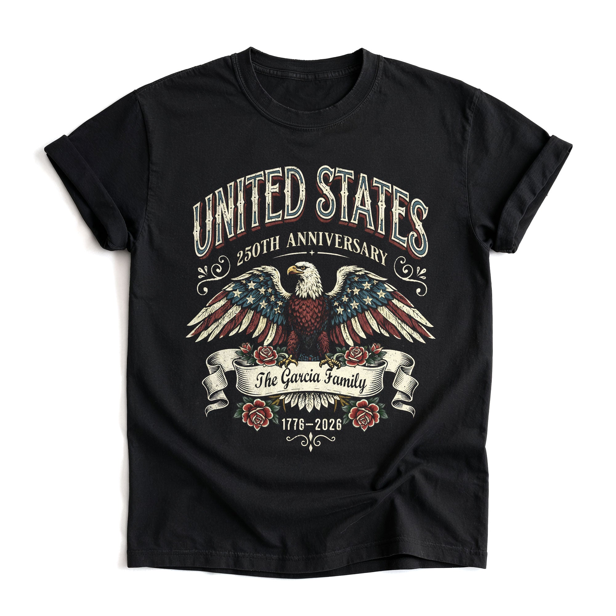 National Celebration Heritage Apparel Customized Custom Family Name United States Shirts
