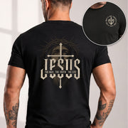 Jesus The Way The Truth The Life Shirt Crown Of Thorns Faith Christian Cross T-Shirt upsale