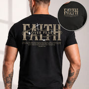 Faith Over Fear T Shirt Christian Psalms 118 6 Cross Crown Of Thorns Religious Tee Apparel - Rust Field Wear