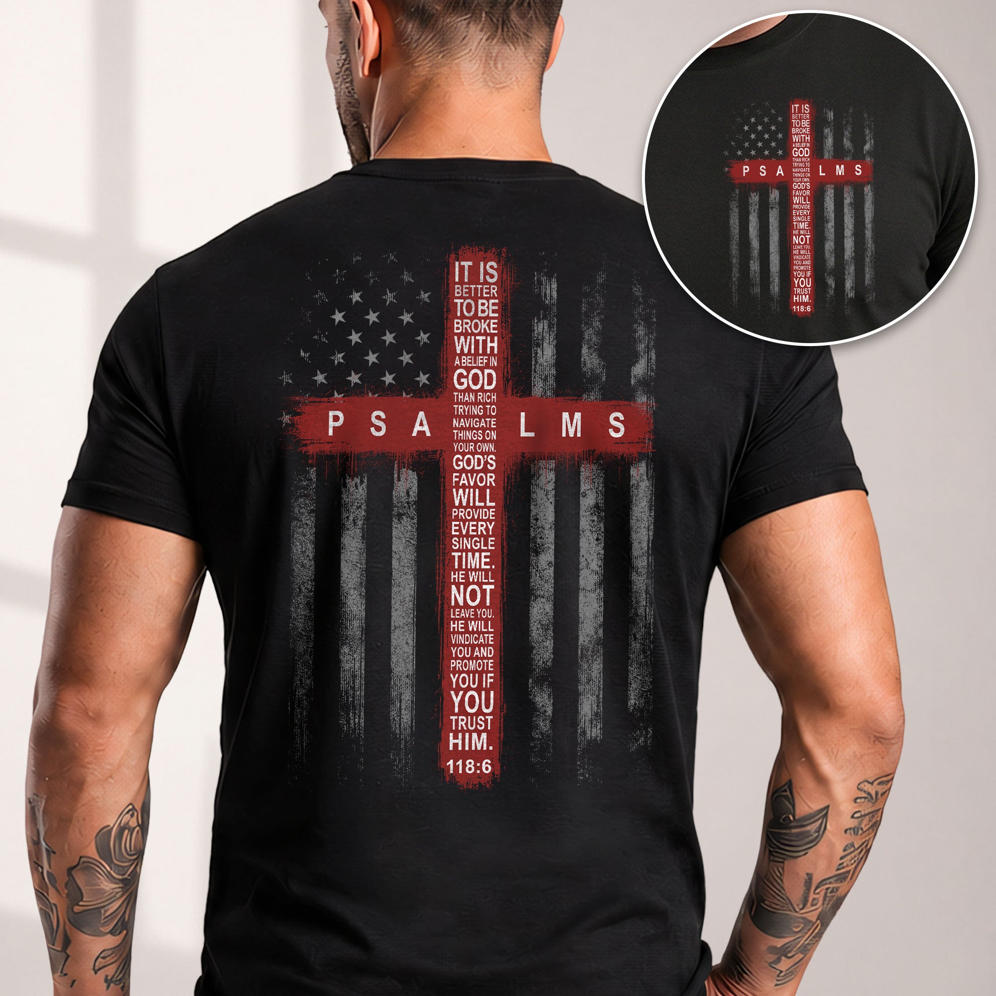 Faith Over Fear T Shirt Christian Cross Psalms 118 6 Bible Verse Religious Apparel Tee - Rust Field Wear