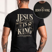 Jesus Is King Shirt Christian Men Shirt Revelation 17 14 Cross Graphic Tee Bible Verse