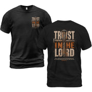 Trust In The Lord T Shirt Christian Cross Proverbs 3 5 6 Bible Verse Religious Apparel Tee