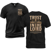 Trust In The Lord T Shirt Christian Lion Cross Proverbs 3 5 6 Religious Faith Tee