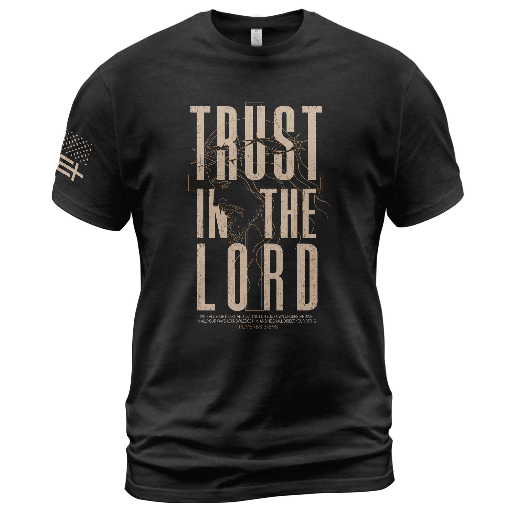 Trust In The Lord T Shirt Christian Proverbs 3 5 6 Scripture Faith Religious Tee