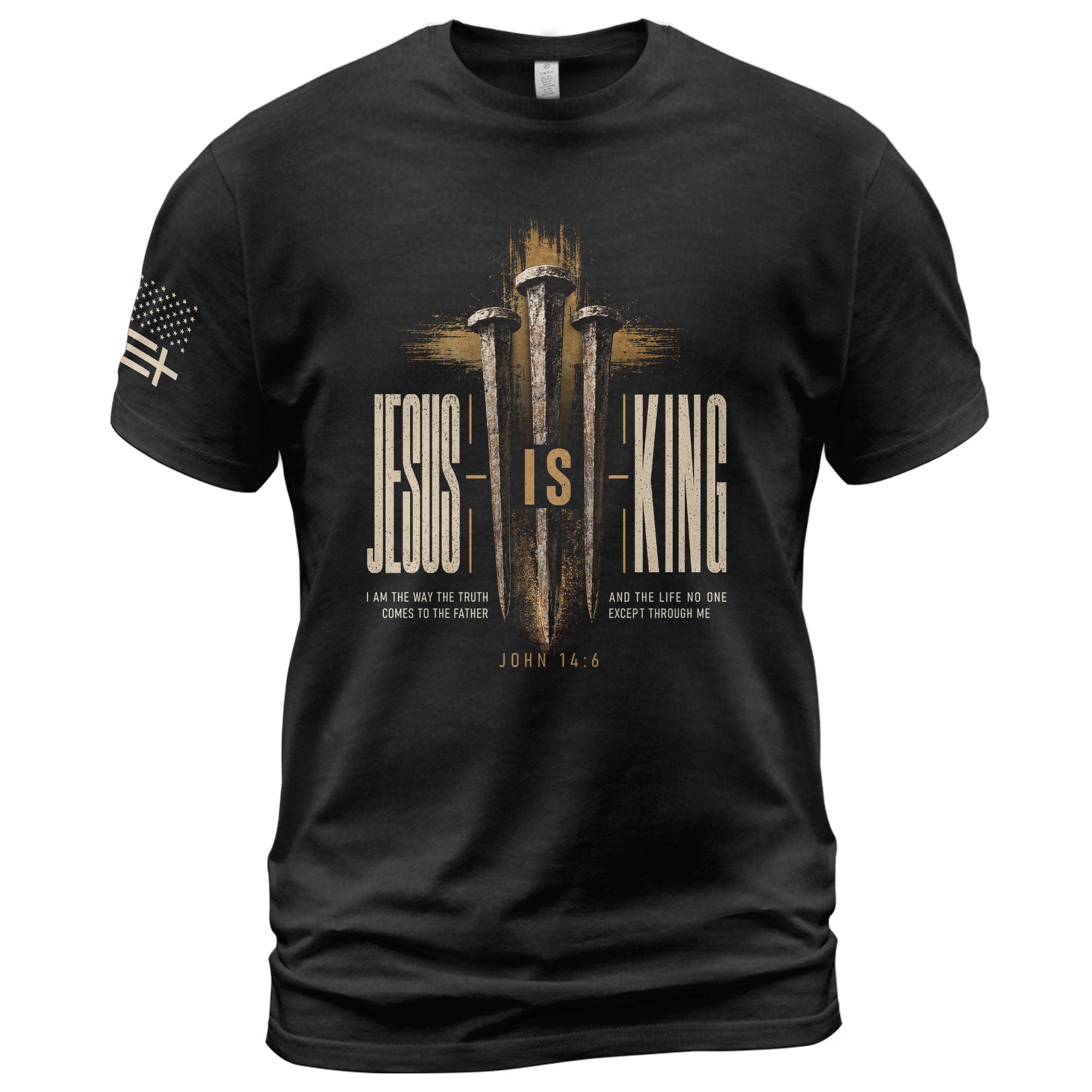 Jesus Is King T Shirt Christian Lion John 14 6 Cross Bible Verse Religious Tee Apparel
