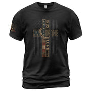 Trust In The Lord Proverbs American Flag Crown Of Thorns Christian Graphic T Shirt Men