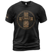 Trust In The Lord Proverbs Scripture Christian Graphic Crewneck Tee Shirt For Men